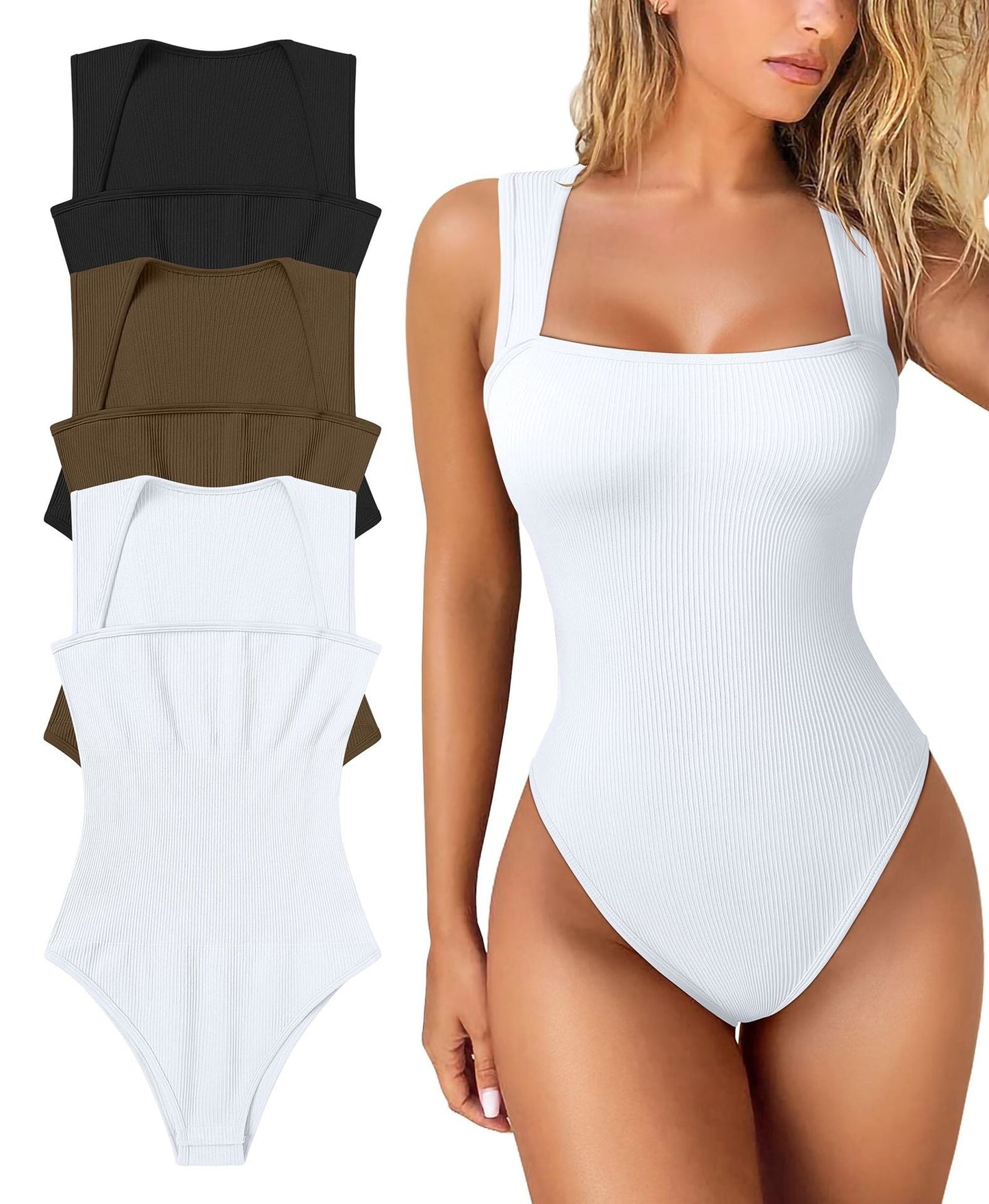 Violetate® Sleeveless Tummy Control Tank Tops Bodysuits(BOGO Pack)