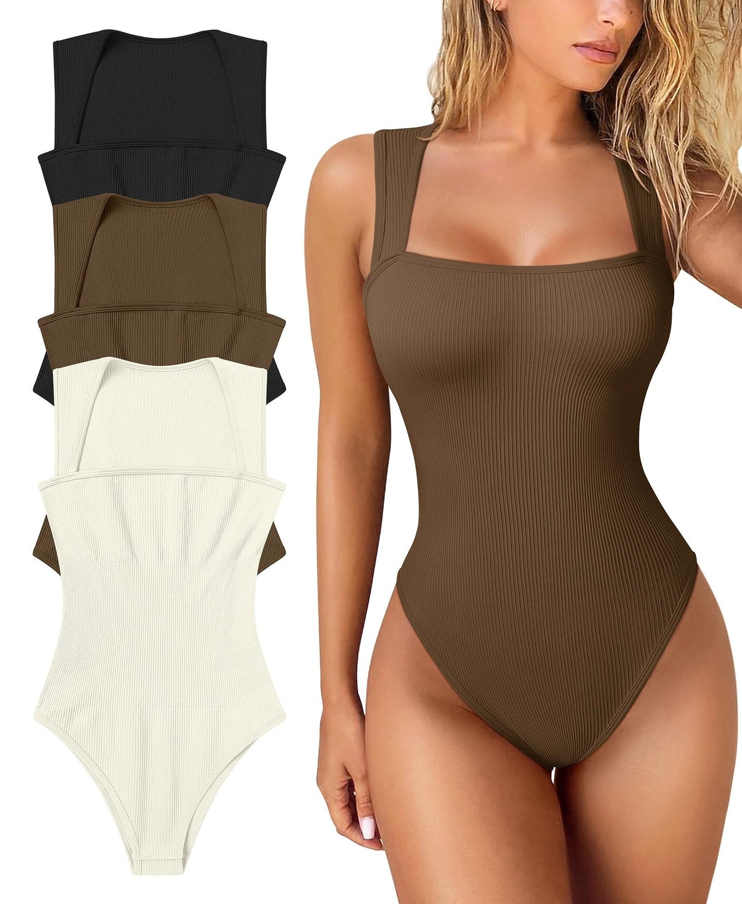 Violetate® Sleeveless Tummy Control Tank Tops Bodysuits(BOGO Pack)