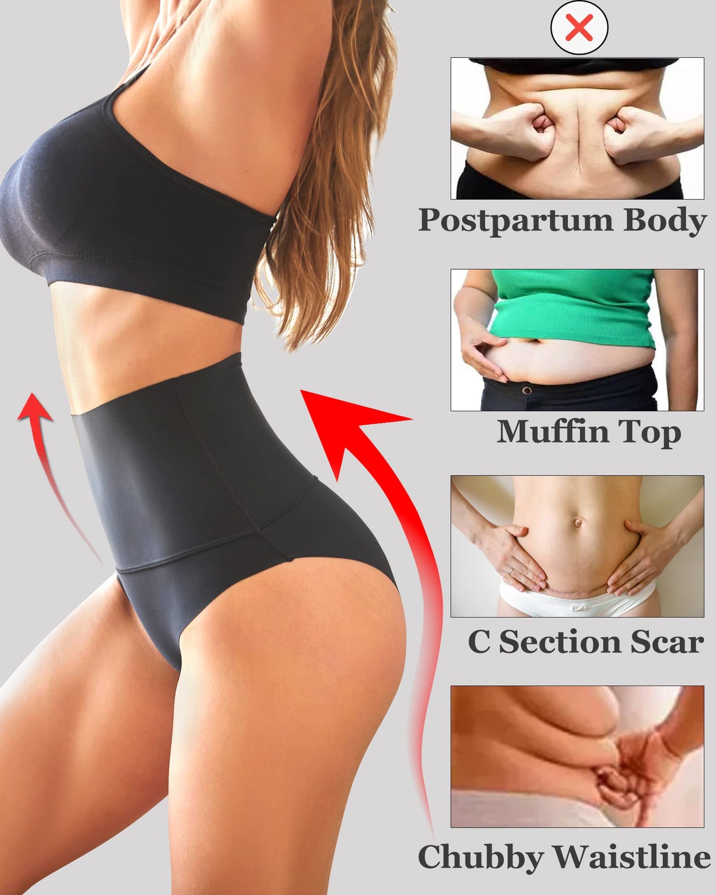 Violetate® 3-Pack High Waisted Tummy Control Briefs