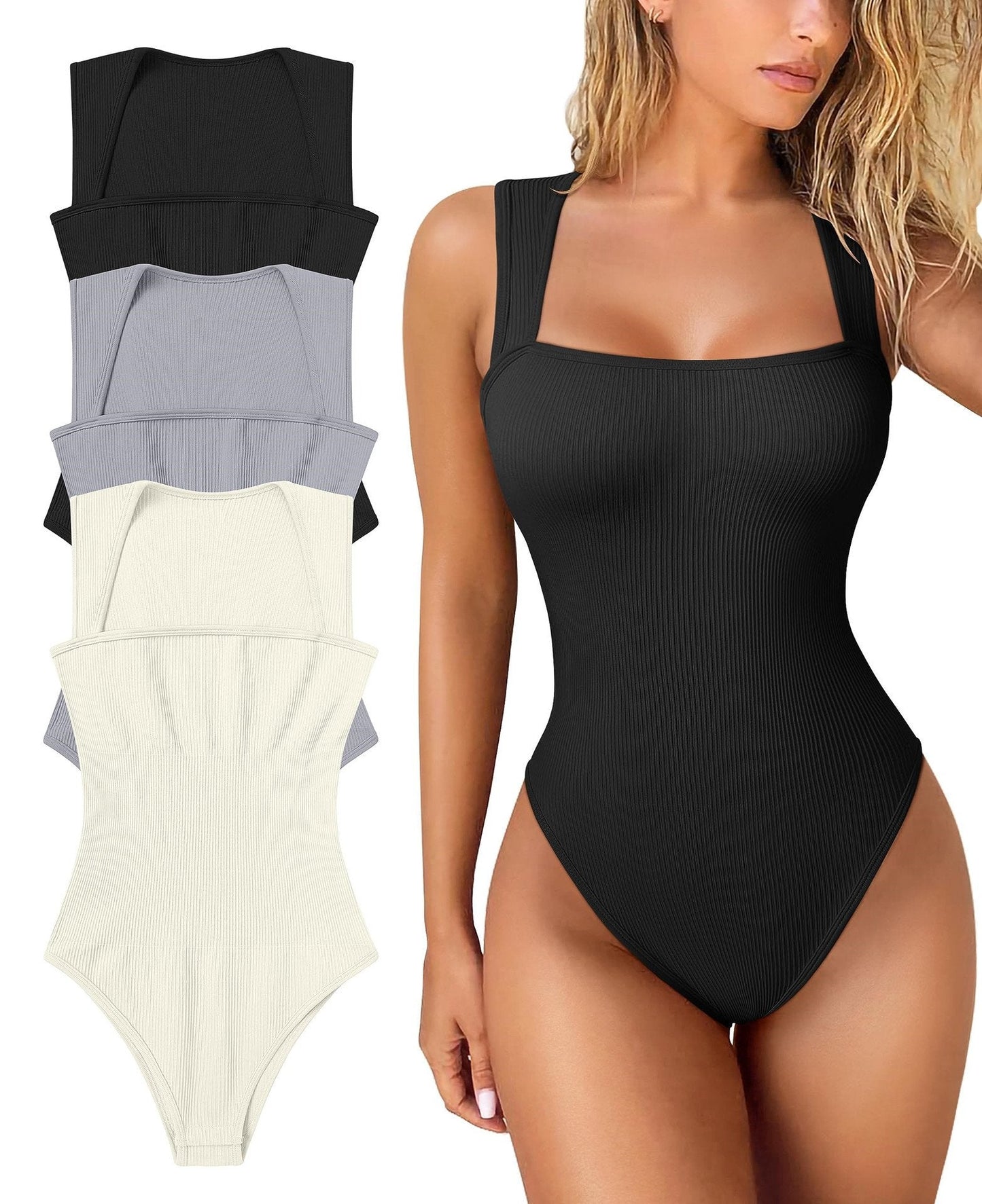 Violetate® Sleeveless Tummy Control Tank Tops Bodysuits(BOGO Pack)