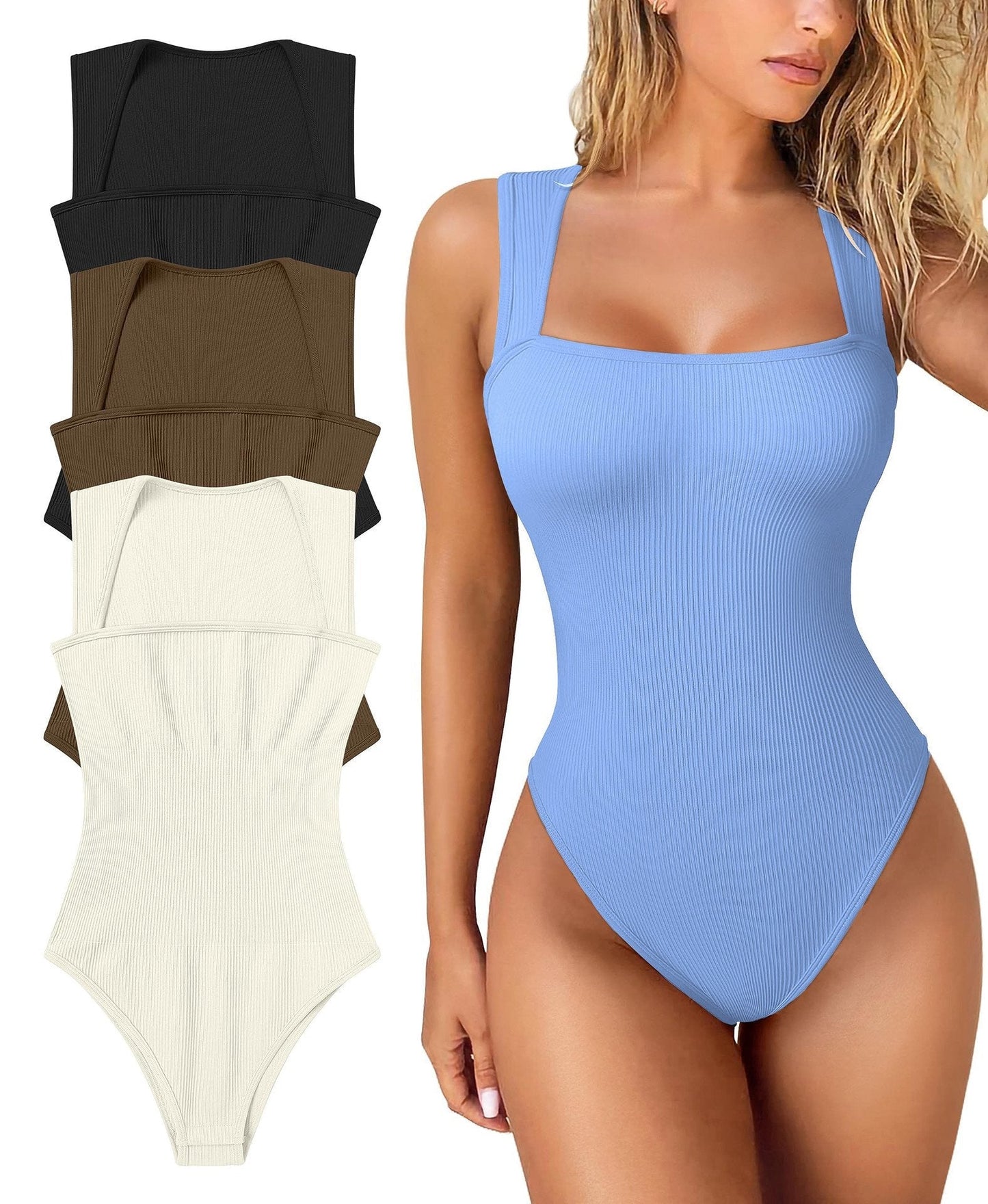 Violetate® Sleeveless Tummy Control Tank Tops Bodysuits(BOGO Pack)