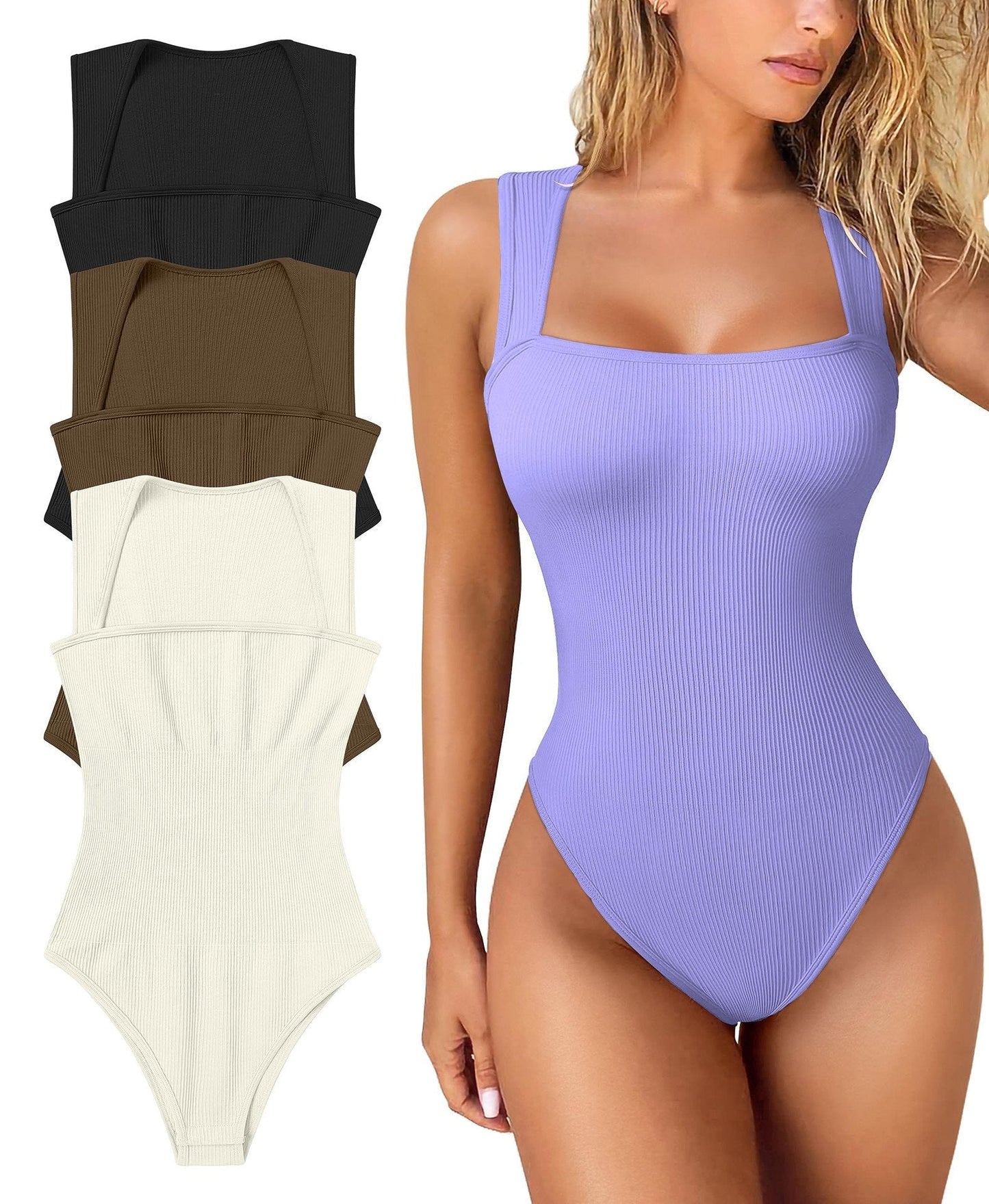 Violetate® Sleeveless Tummy Control Tank Tops Bodysuits(BOGO Pack)